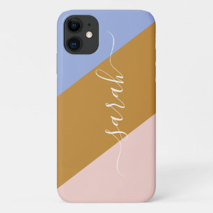 Retro Rainbow Graphic Personalised Name iPhone 11 Case