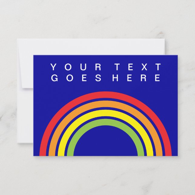 retro rainbow invitation (Front)
