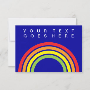 retro rainbow invitation