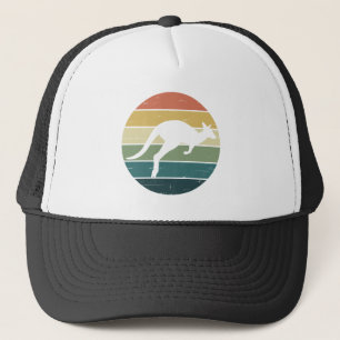Retro Rainbow Kangaroo Trucker Hat