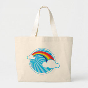 RETRO RAINBOW LARGE TOTE BAG