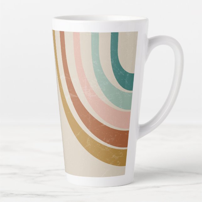 Retro Rainbow Latte Mug (Right)