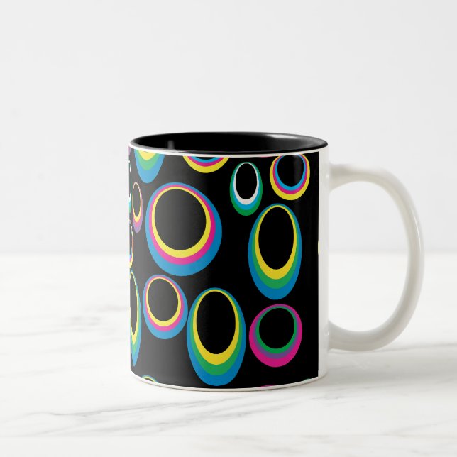Retro Rainbow Ovals Mug (Right)