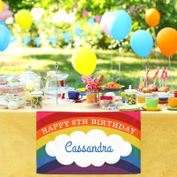 Retro Rainbow Personalised Name Happy Birthday