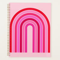 Retro Rainbow Preppy Pink And Red Arch