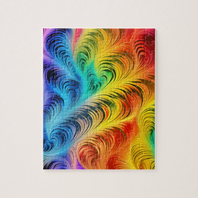 Retro Rainbow Puzzle (Vertical)