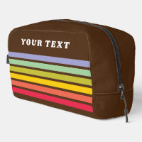 Retro Rainbow Stripe Brown Vintage