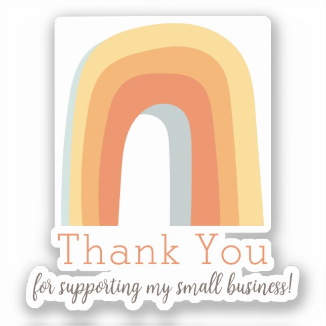 Retro Rainbow Thank You for Your Support (Front)