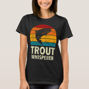 Retro Rainbow Trout Sport Fly Fishing And Angling  T-Shirt
