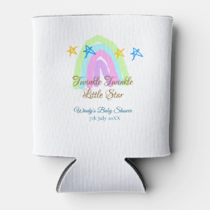 Retro rainbow twinkle twinkle little stars baby sh can cooler