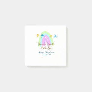 Retro rainbow twinkle twinkle little stars baby sh post-it notes