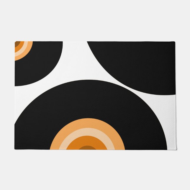 Retro Rainbow Vinyl #2 #wall #art Doormat (Front)