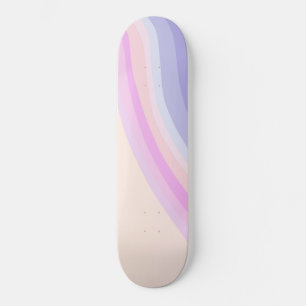 Retro Rainbow Wave #2 #wall #art Skateboard