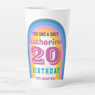 Retro Rainbow Yearly Birthday Coffee Mug