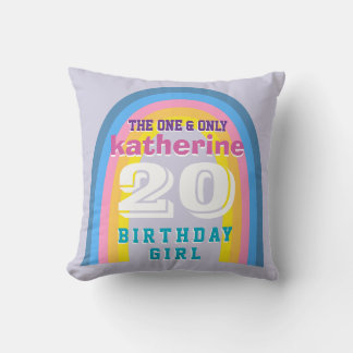 Retro Rainbow Yearly Birthday Coffee Mug Cushion