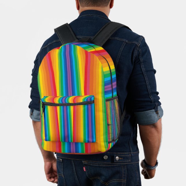 Retro Rainbows All Over Print Backpack (Insitu (Model))