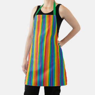 Retro Rainbows Medium Apron