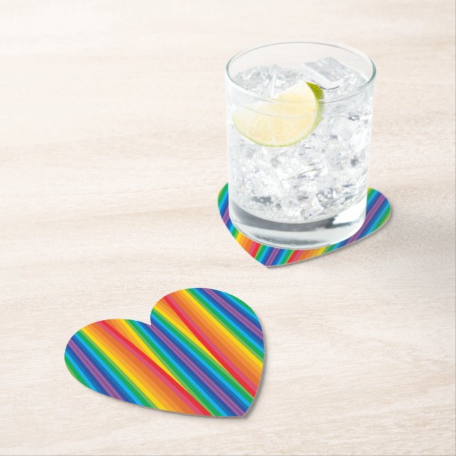 Retro Rainbows Paper Coasters (Insitu)