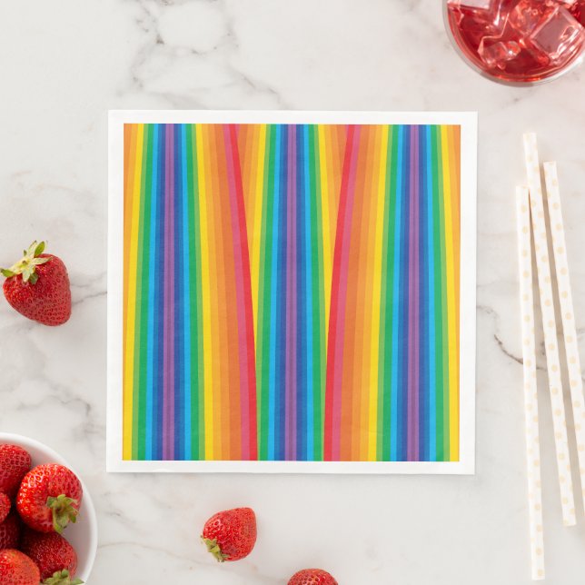Retro Rainbows Paper Napkins (Insitu)