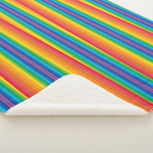 Retro Rainbows Sherpa Blanket (3 Sizes)