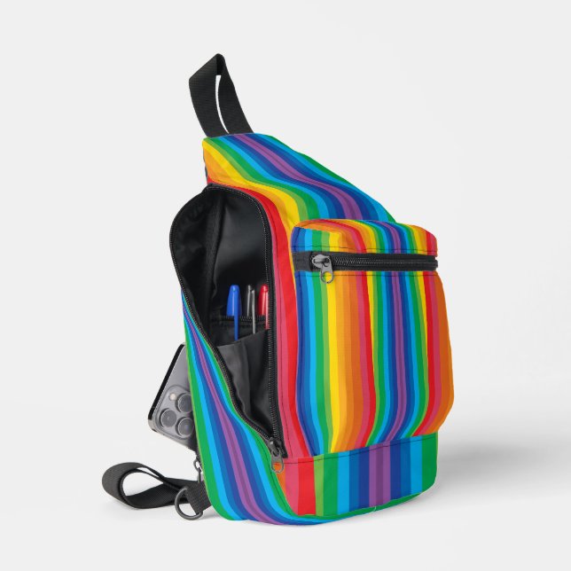 Retro Rainbows Sling Bag (Open)