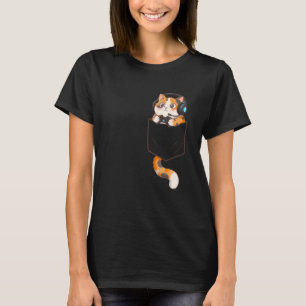 Retro Ramen Cat Vintage Pocket Style Funny Cat Lov T-Shirt