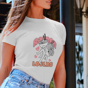 Retro Ramen Lovers Noodle Cartoon Black White Tri-Blend Shirt