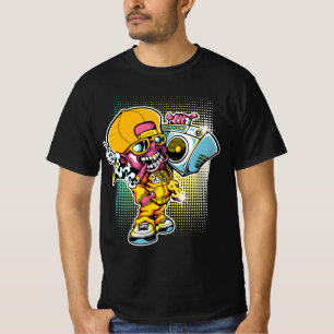 Retro Rap Ghoul – 90s Hip-Hop Halloween Vibes T-Shirt