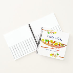 Retro raspberry salad personalised recipe cookbook notebook