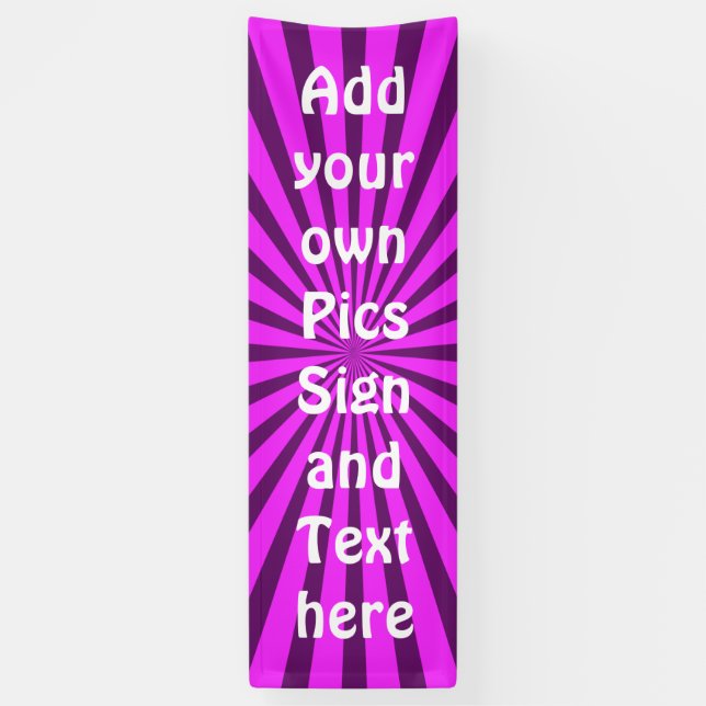 Retro Rays black transp. + your backgr. & ideas Banner (Vertical)