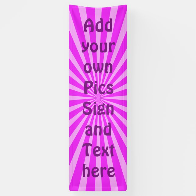 Retro Rays white transp. + your backgr. & ideas Banner (Vertical)