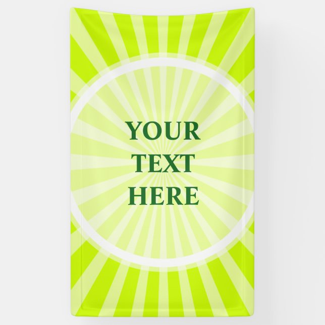 Retro Rays white transparent + your idea Banner (Vertical)