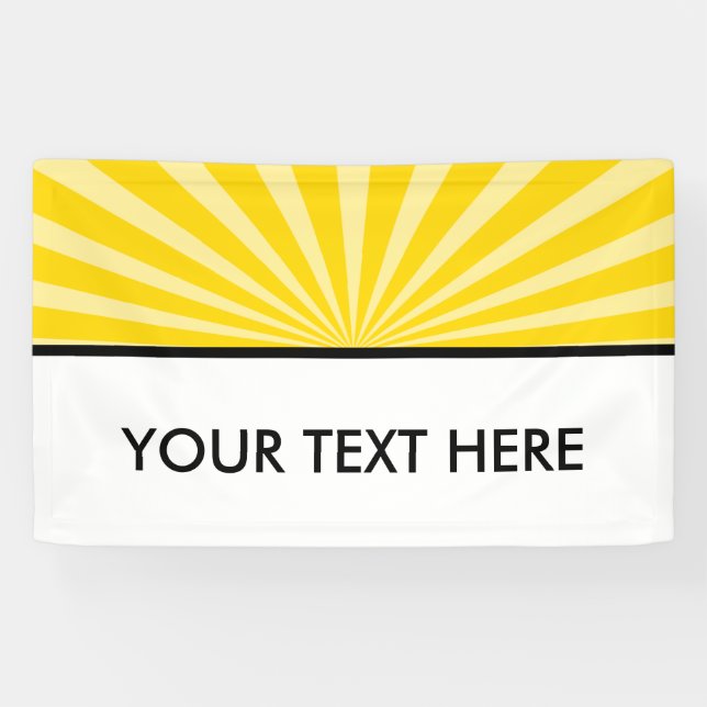 Retro Rays white transparent + your idea Banner (Horizontal)