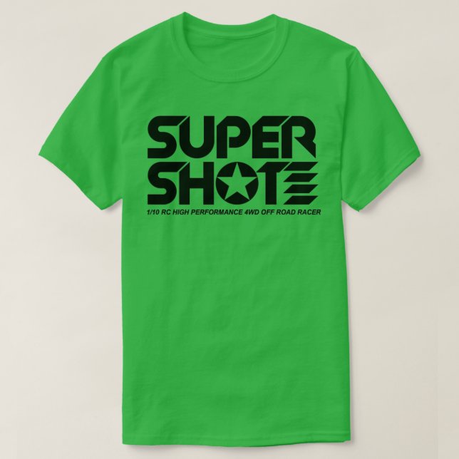 Retro RC Tamiya SuperShot Black  T-Shirt (Design Front)