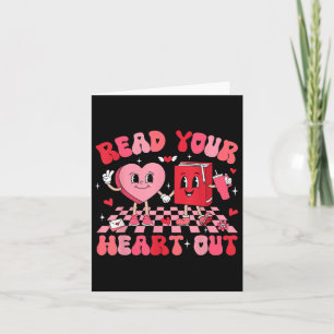 Retro Read Your Heart Out Valentines Day Teacher B Card