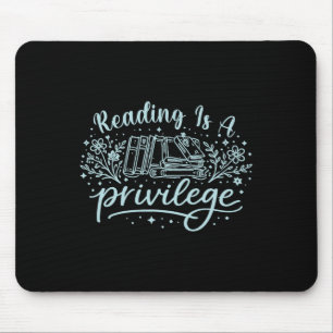 Retro Reading Is A Privilege Reading Teacher Litre Mouse Pad
