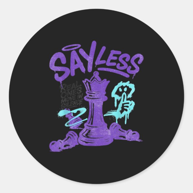 Retro Real Ones Move In Silence Money Quote Urban  Classic Round Sticker (Front)