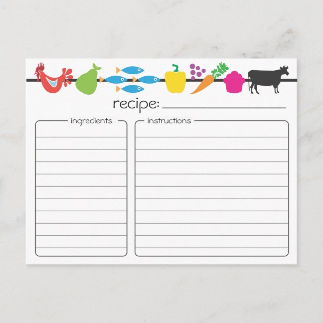 Retro Recipe Card (Front)