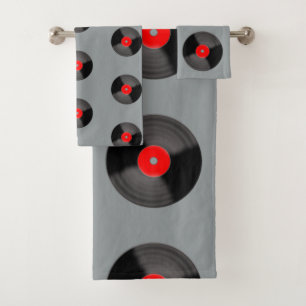 Retro Record Bathroom Towel Set