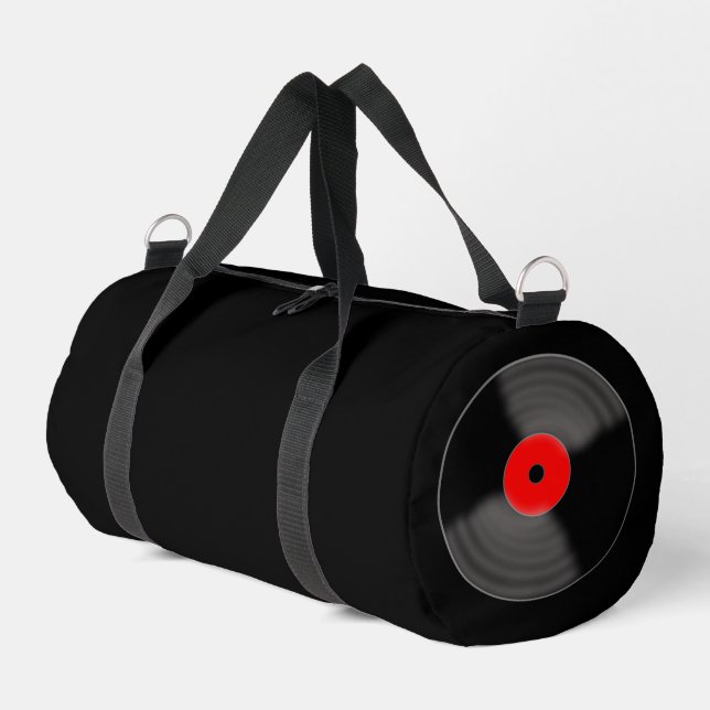 Retro Record Duffel Bag (Left Corner)