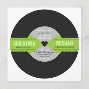 Retro Record Invitation