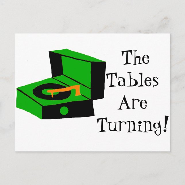 Retro Record Player Postcard (Front)