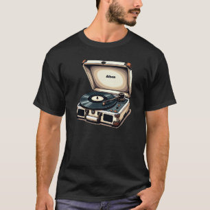 Retro Record Player Vintage Music Tee