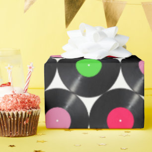 Retro Record Vinyl Gift Wrapping Paper