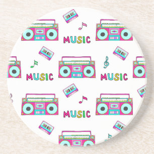 Retro Recorder Tape Seamless Coaster