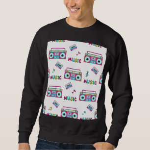 Retro Recorder Tape Seamless Sweatshirt