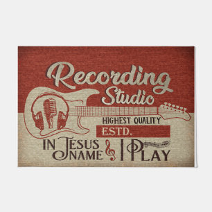 Retro Recording Studio Decor Doormat