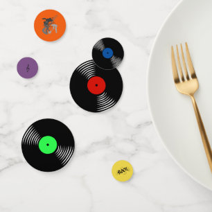 Retro Records Table Confetti