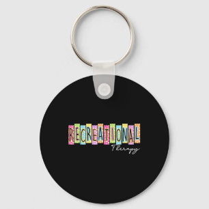 Retro Recreational Therapy Back To School Colourfu Key Ring