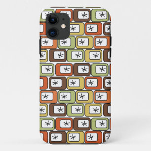 Retro Rectangles with Starbursts 1   iPhone 11 Case